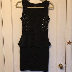 Rue21 black dress with spikes size medium